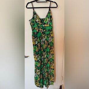 INC International Concepts Green and Yellow Floral Romper